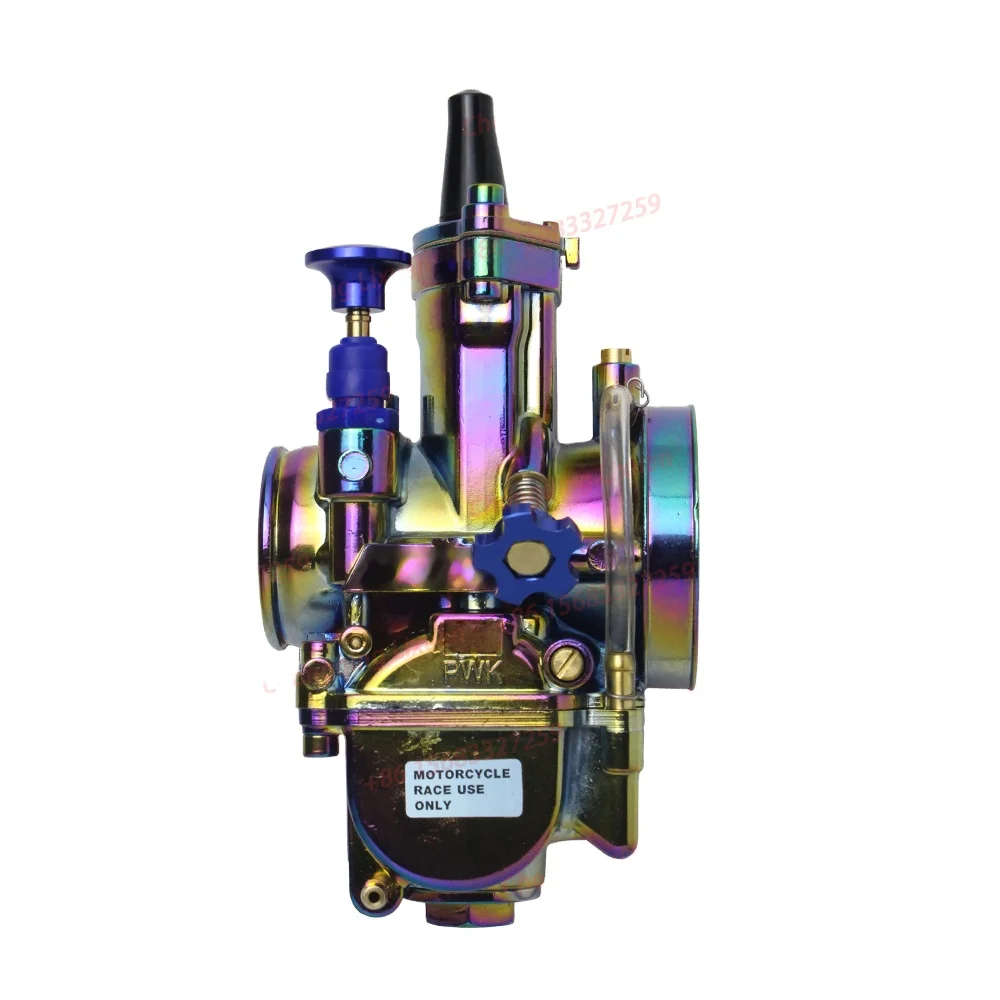 Pwk24 26 28 30 32 34mm Colorful Carburetor for Keihin PWK with Power Jet Universal carburetor 2/4Tiempos