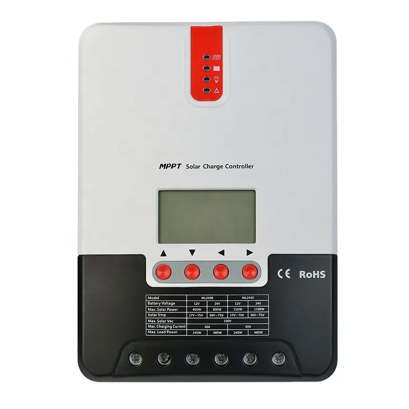 20A30A40A12V/24 контроллер автоматического управления MPPT для гаража с регулировкой солнечной батареи Bluetooth