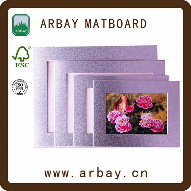Double Silver Mat Board for Photo Frames Enhances the Visual Appeal of Your Artwork or Memories