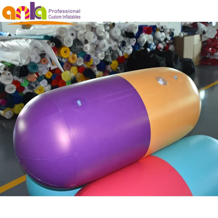 Promotional advertising inflatable pills capsule with logo