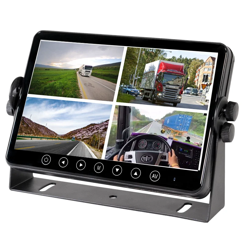 High quality new car rear view monitor 7 inch vehicle monitor 4 channels split monitor