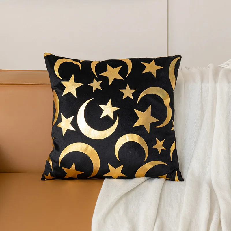 18x18inch Gold Queen Crown Soft Plush Throw Pillow Covers Cushion Pillowcase Decorative for Couch Sofa Living Room