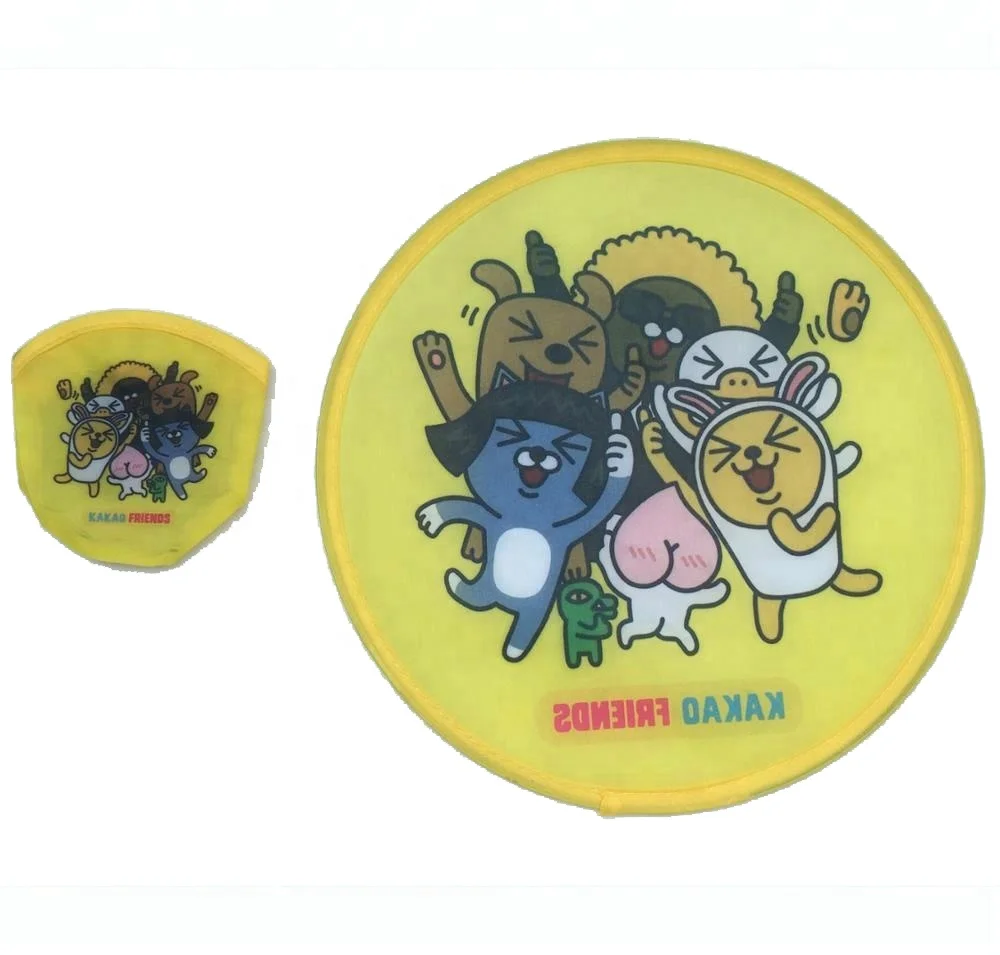 
Sports Popular High Quality Plastic Grip Portable Round Foldable Fan 