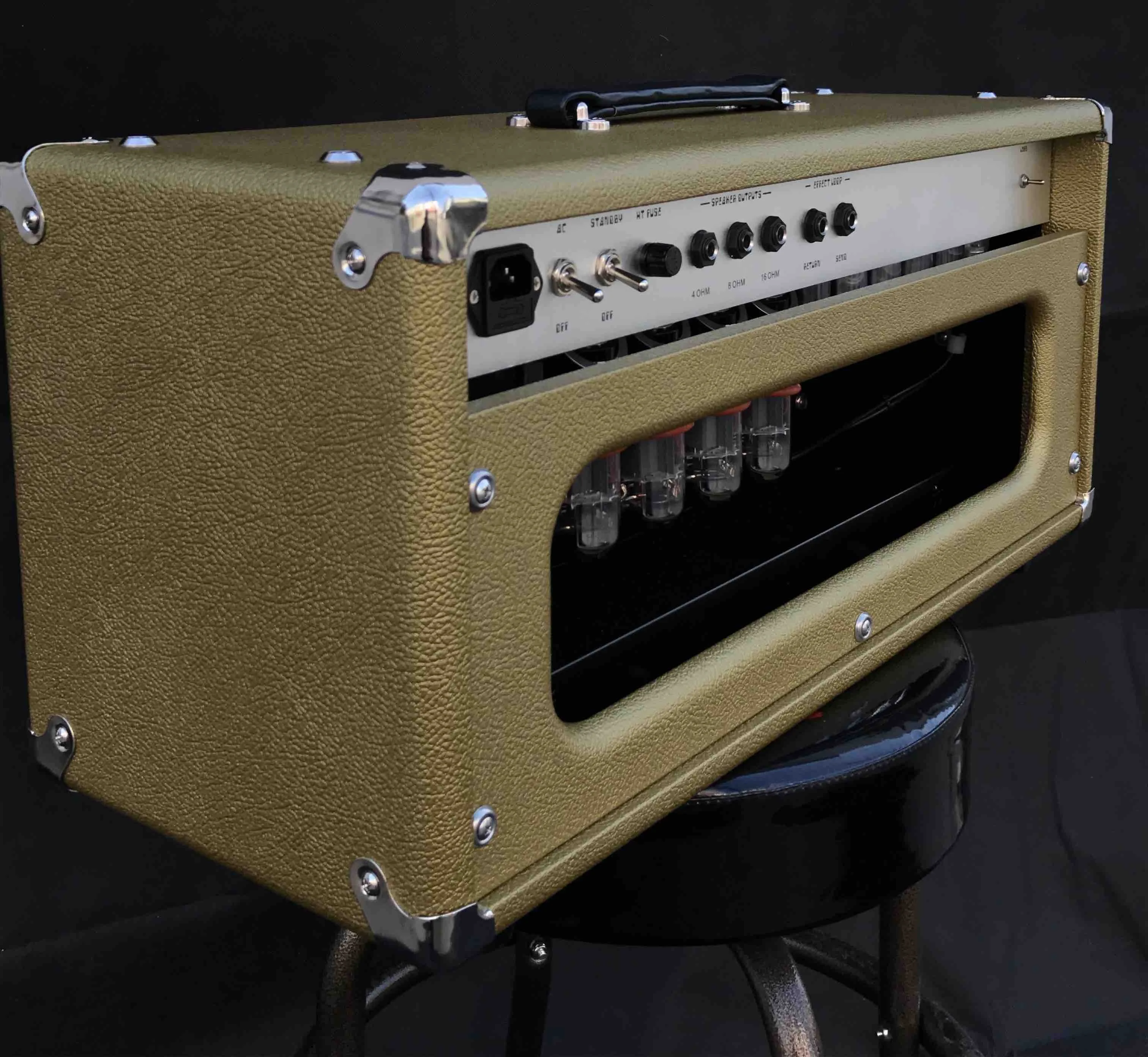 Grand SSS100 Deluxe Steel String Singer Overdrive Tone Valve Amplifier in Gold 5A Top Cabinet