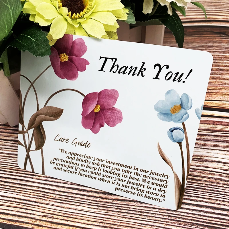 Personalized Recycled Paper Embossed Printing Thank You Cards Coated Paper Made Promotional Postcards