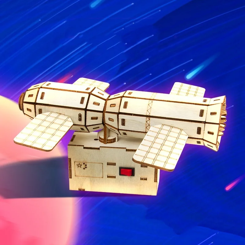 Scientific Experiment DIY Materials for Aerospace Handicrafts and Technology Projects Solar satellite model STEM Science toy