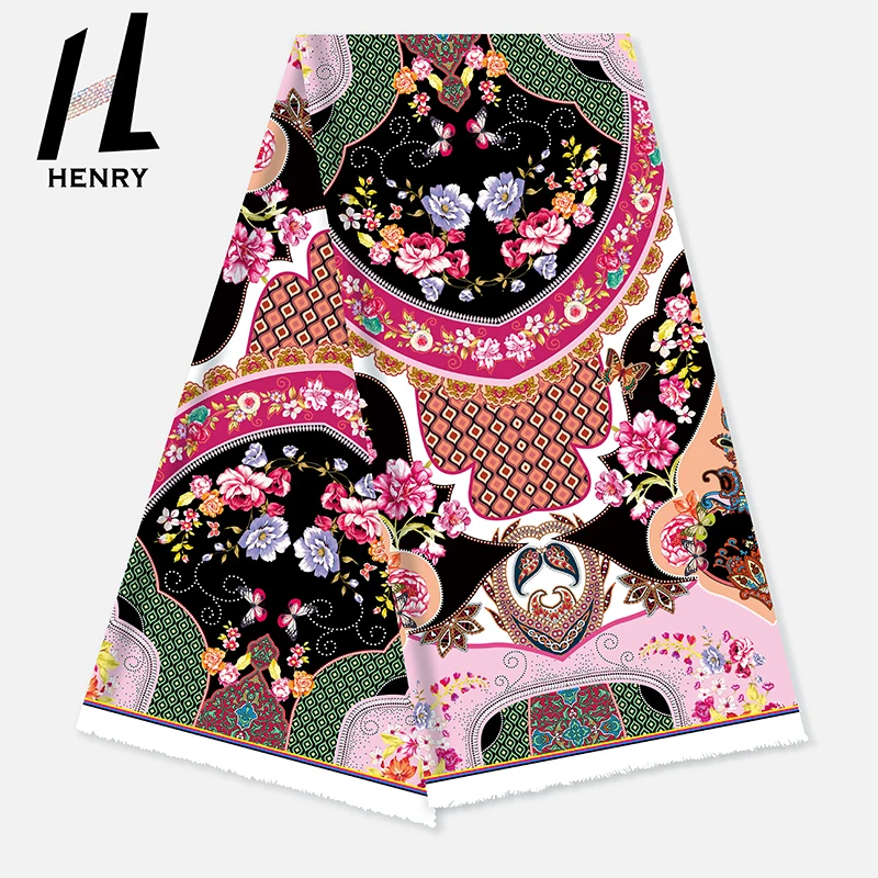 Three-dimensional graphics solid color background pattern edge 100%polyester fabric for lady dress