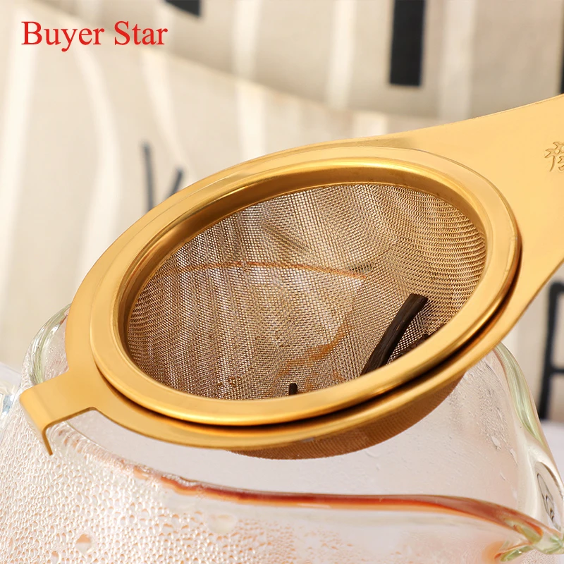 Buyer Star Round Side Single Net Stainless Steel Tea Infuser Filter Tea Strainer
