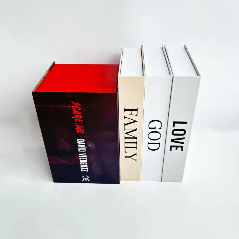 Оптовая продажа искусственная книжная коробка декоративная для хранения книг винтажная полка домашнего офиса