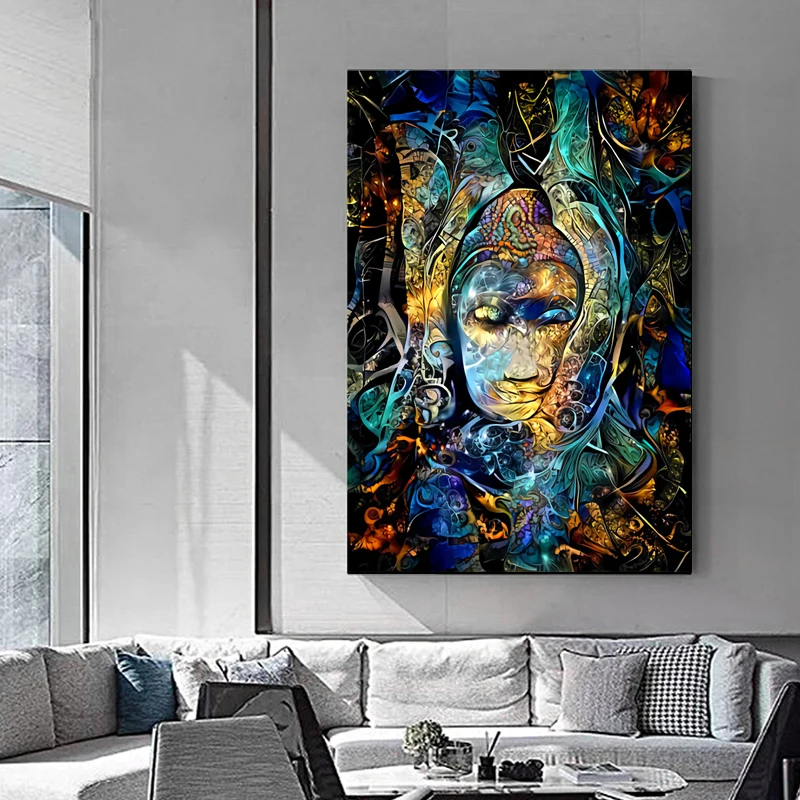 Street Graffiti High Quality Abstract Buddha Religion Art Canvas Wall Art Buddha Picture Canvas Painting