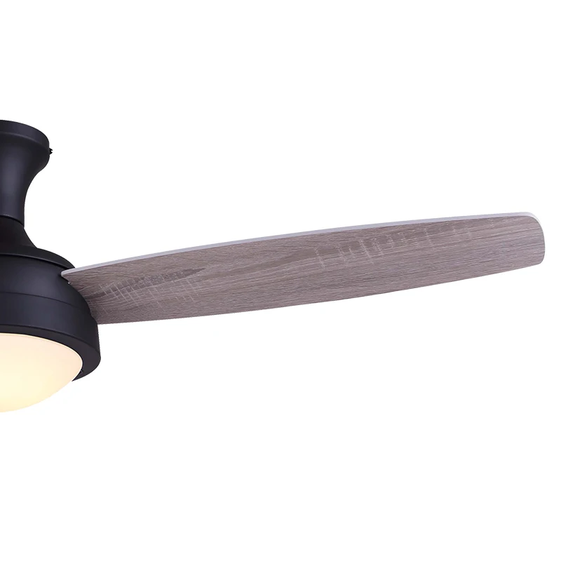 52 inch Modern Air Cooling Fan Home Decorative Hugger ORB Led Ceiling Fan with 3 Plywood Blades, include Wall Control
