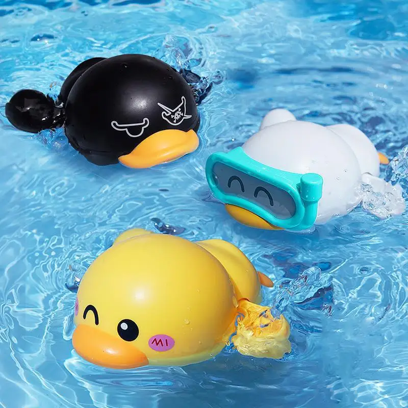 Children Bathroom Crawling Duckling Swimming Splashing Diving Amphibious Duck Baby Bath Toy  Bathroom toy boys and girls