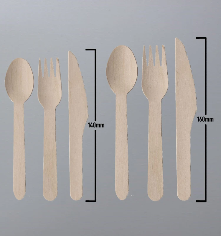 Биоразлагаемые экологические березовые Деревянные Набор одноразовых деревянных столовых приборов