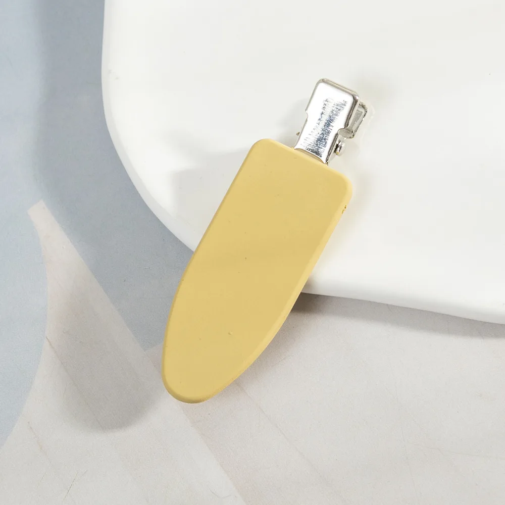 Custom Logo Girls Plain Color Creaseless Flat No Bend Hair Clips for Makeup Accessories