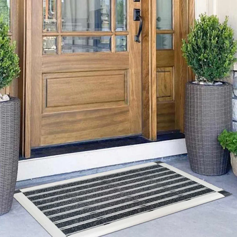 Aluminium Matting Constructional Doormat Ramp Dirt Trap Mat With Frame carpet inserted dust trap aluminum entrance door mats