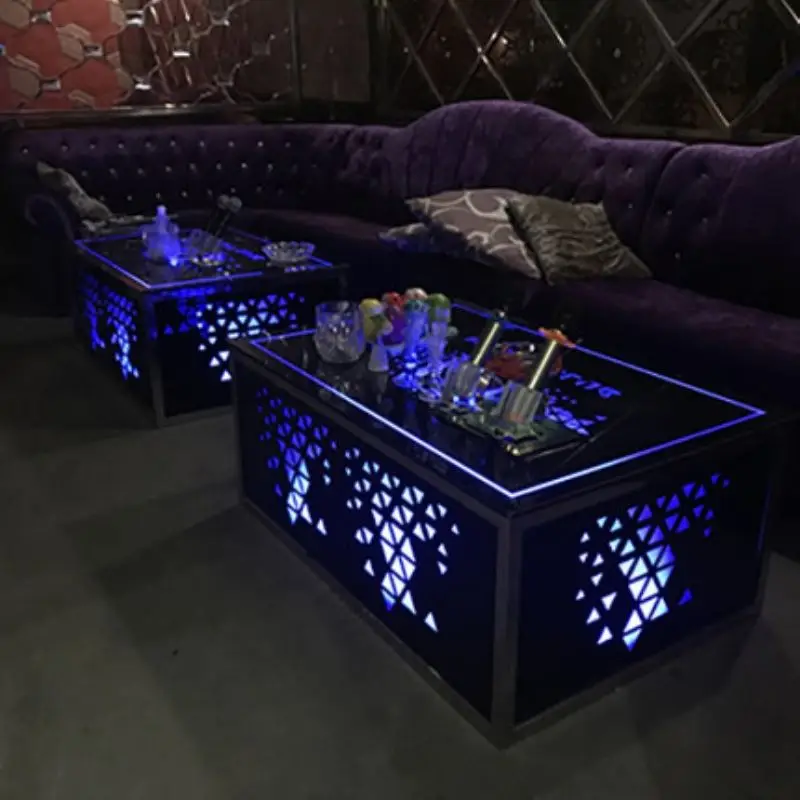 Cool Bar Furniture/ Nightclub/ KTV/ Night Club/Led Cube Table Wholesale Hookah Lounge Furniture BNCT215