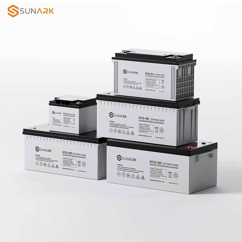 SunArk 6 GFM 12V 100Ah Batteries Deep Cycle 12 V 120Ah 12V 260Ah Lead Acid Battery
