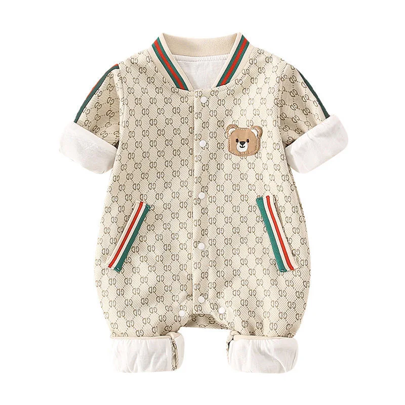 Nwe design baby Rompers Clothing pure cotton baby jumpsuit Long Sleeve Newborn Baby Clothes With Button