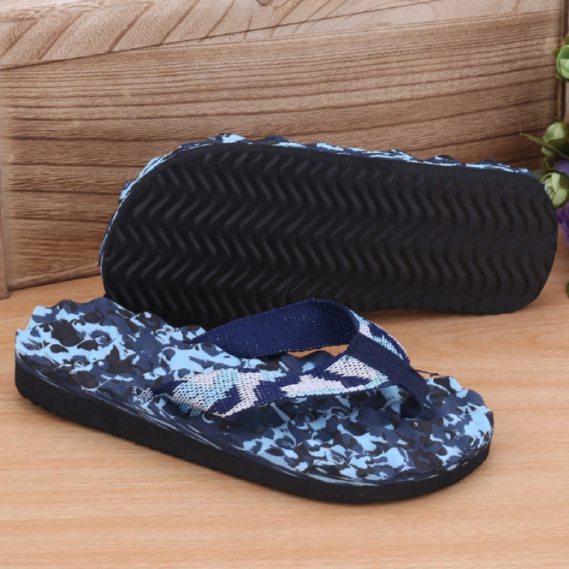 Fashion Summer Beach Men Flip Flops Slippers Shoes Outdoor 3D EVA Raised Dot Massage Sandals Slippers for Men Customized