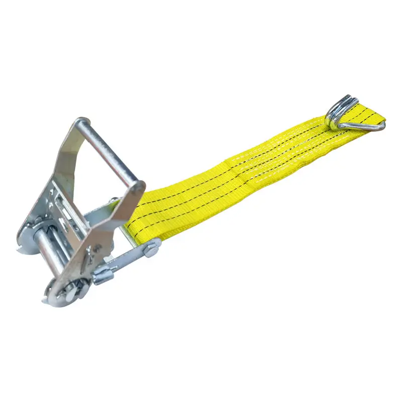 Hot Sell truck Rachet Tie Down Strap 2 inch 2Ton White zinc handle J hook heavy duty ratchet straps