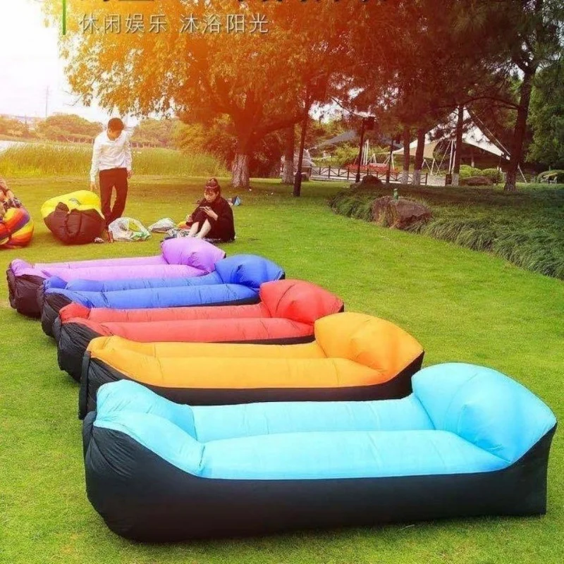 wholesale Leisurely Foldable Sleeping Bag Portable Folding Colorful Air Lounger Bed Sofa