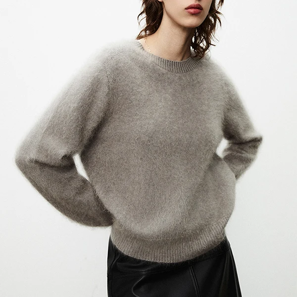 2024 New Cloud Brushed Cashmere Jumper Women winter wool Brushed Cashmere Pullover Sweater