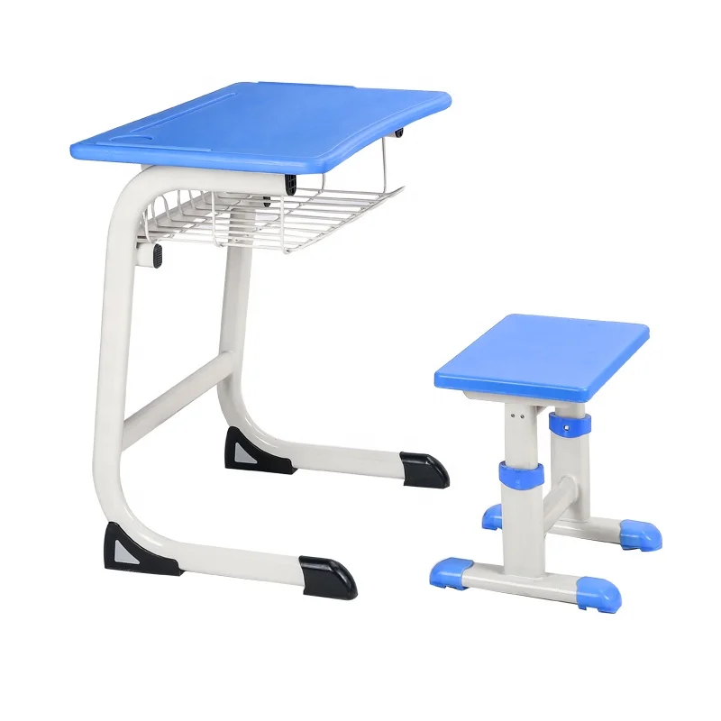 
hot sale higah quality melamine school desks and chairs with pp injection edge 