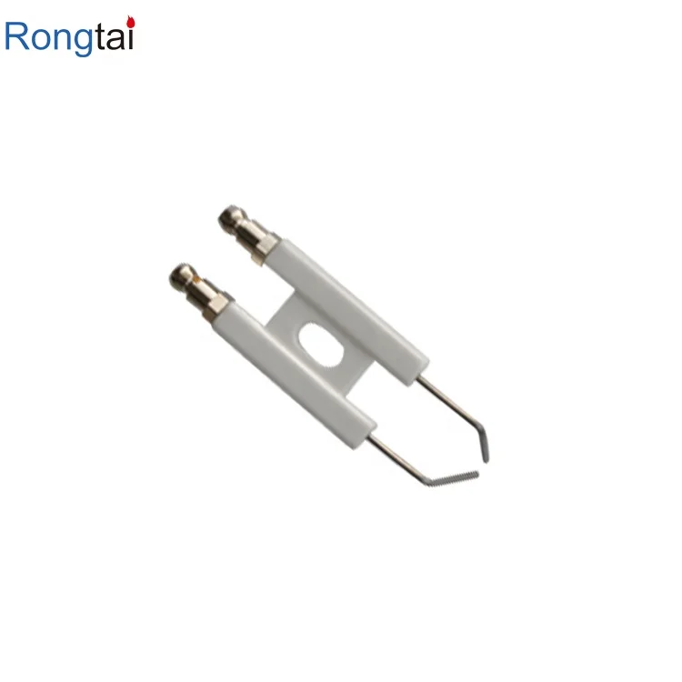 gas Burner double needle ignition electrode ceramic ignition rod for commercial stove gas boiler