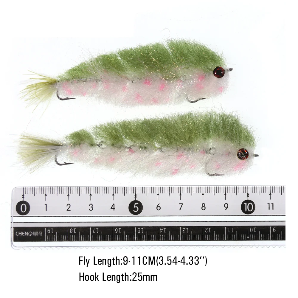 Finesse Changer Articulated Fish Spine Fly Trout Streamer Fishing Fly Lures Double Hook Saltwater Fishing Game Changer
