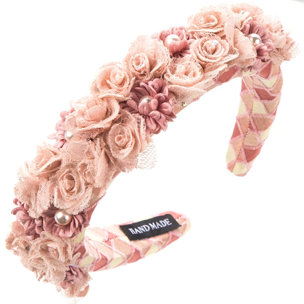 Europe and America Floral Bridal Pearl Flower headband Party Hair Bands Hairband Lady Hair Accessories