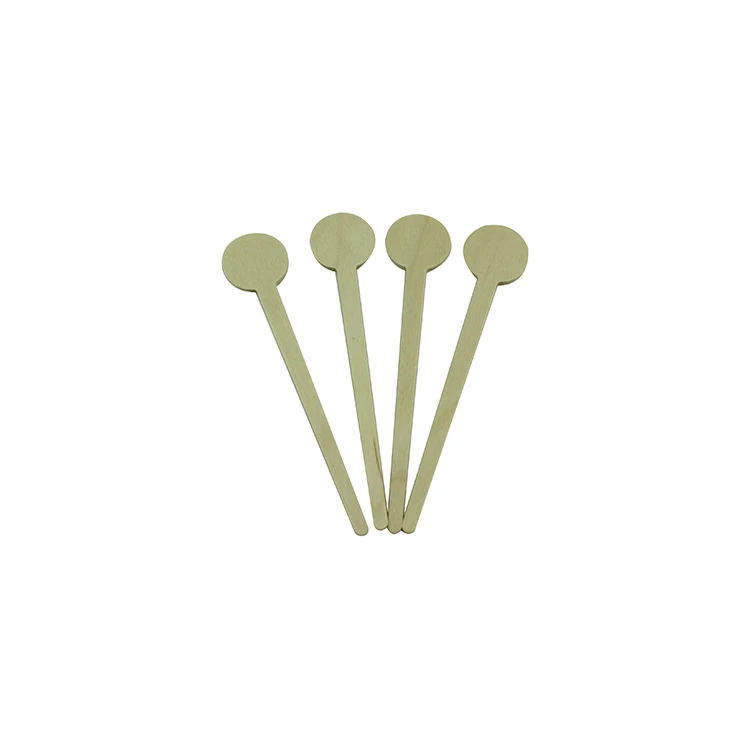 Wooden Handle Disposable Wooden Ice Cream Spoon Small Disposable Bamboo Ice Cream Spoon for Home