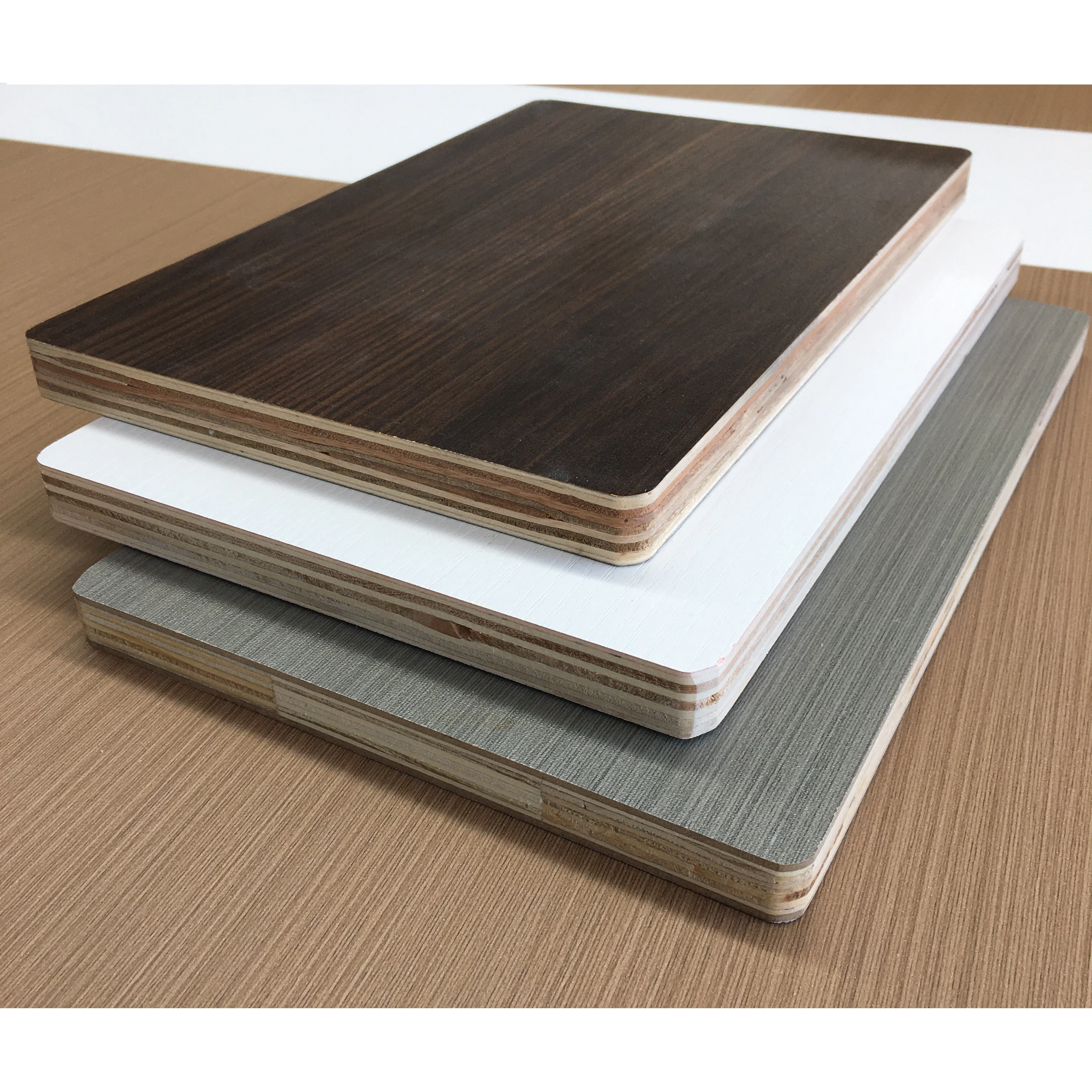 4x8 E1 grade white waterproof wood faced 12mm 17mm furnitures Cabinet  laminated Melamine Plywood 18mm Sheet marine plywood 18mm