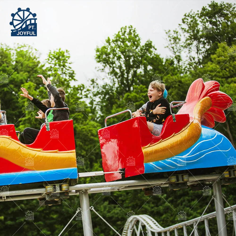 Cheap Price Theme Park Amusement Ride Kids Rollercoaster Dragon Manege Train Small Roller Coaster For Sale