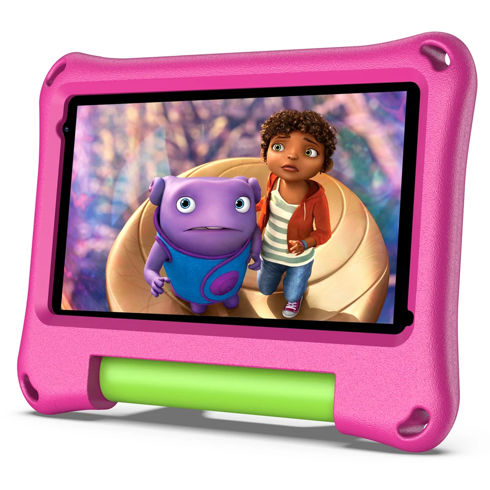 Pritom M7K Android 11 Cute 7 Inch Baby Android Tablet PC Kids Training Tab PC 2GB RAM 32GB Storage With EVA Case Protector