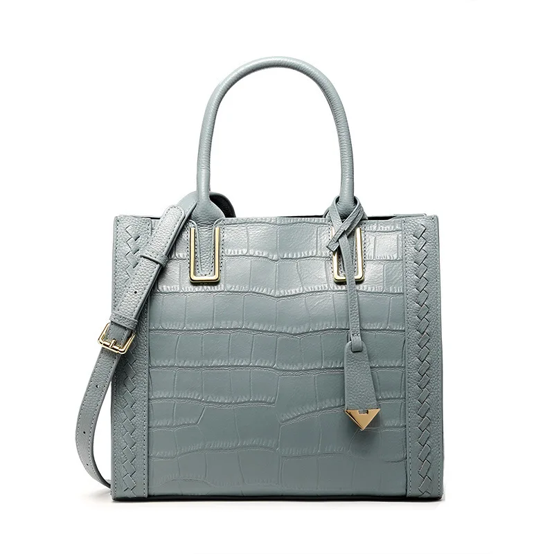 2021 Wholesale Luxury Women Tote Bags Retro Crocodile Genuine Leather Sling Shoulder Cross Body Private Label Ladies Bag