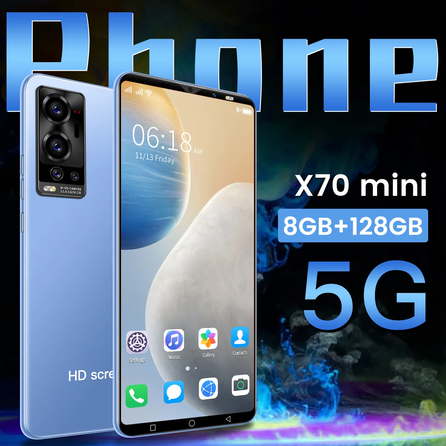 Лидер продаж Amazon Новый мини-смартфон leap X70 Оригинальный разблокированный смартфон 8 ГБ + 128 мобильный телефон