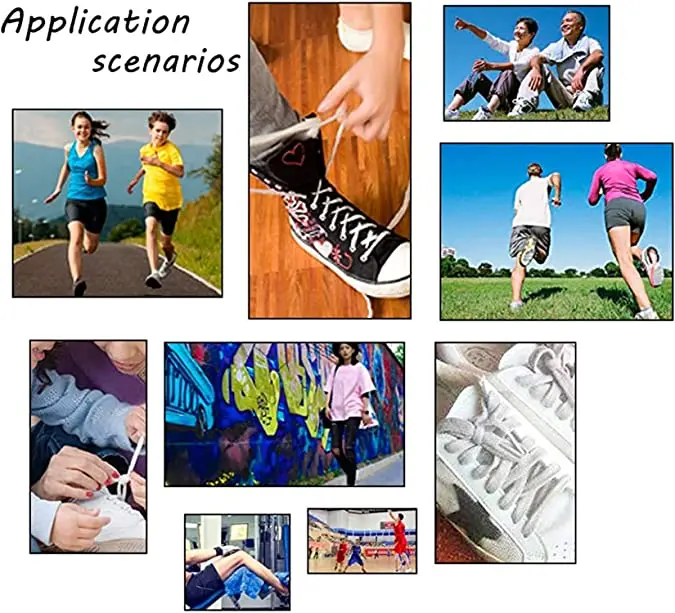 No Tie Elastic Shoe Laces Lock Buckles Accessory Tip Ends Connector Metal Capsule Clasps