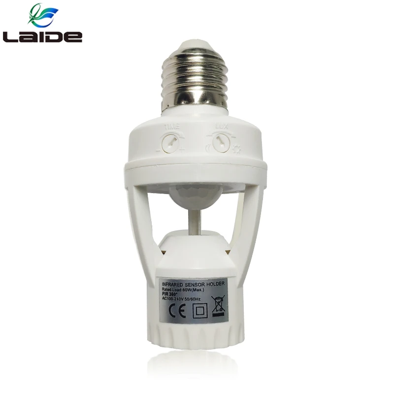 60W E27 Outdoor Screw Type Smart 360 Degrees Pir Motion Sensor Light Lamp Holder