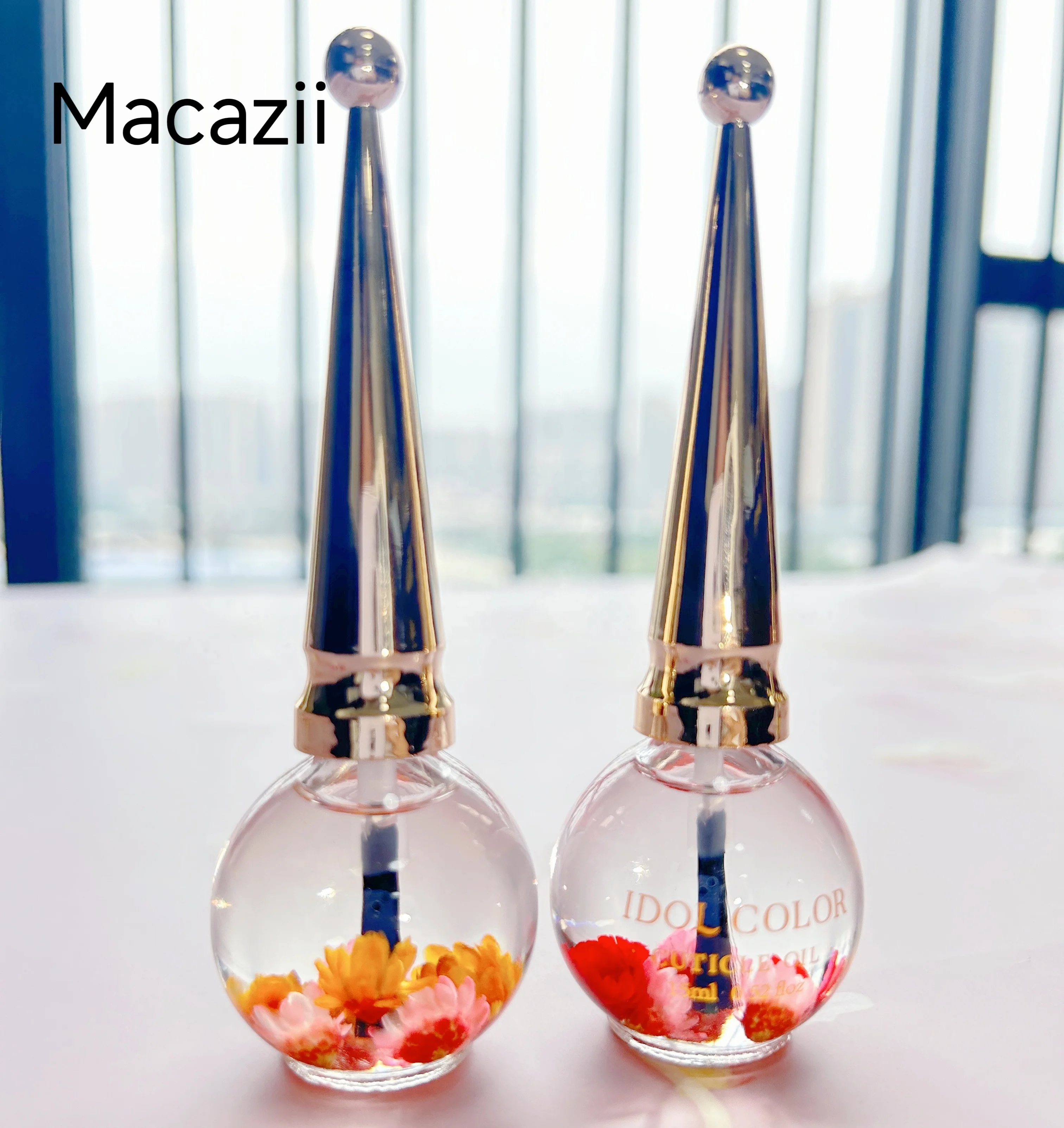 Новогодние подарки Масло для кутикулы маникюрное масло салона питательное сушеный цветок с капельницей восстанавливающее стекло бутылочка ногтей