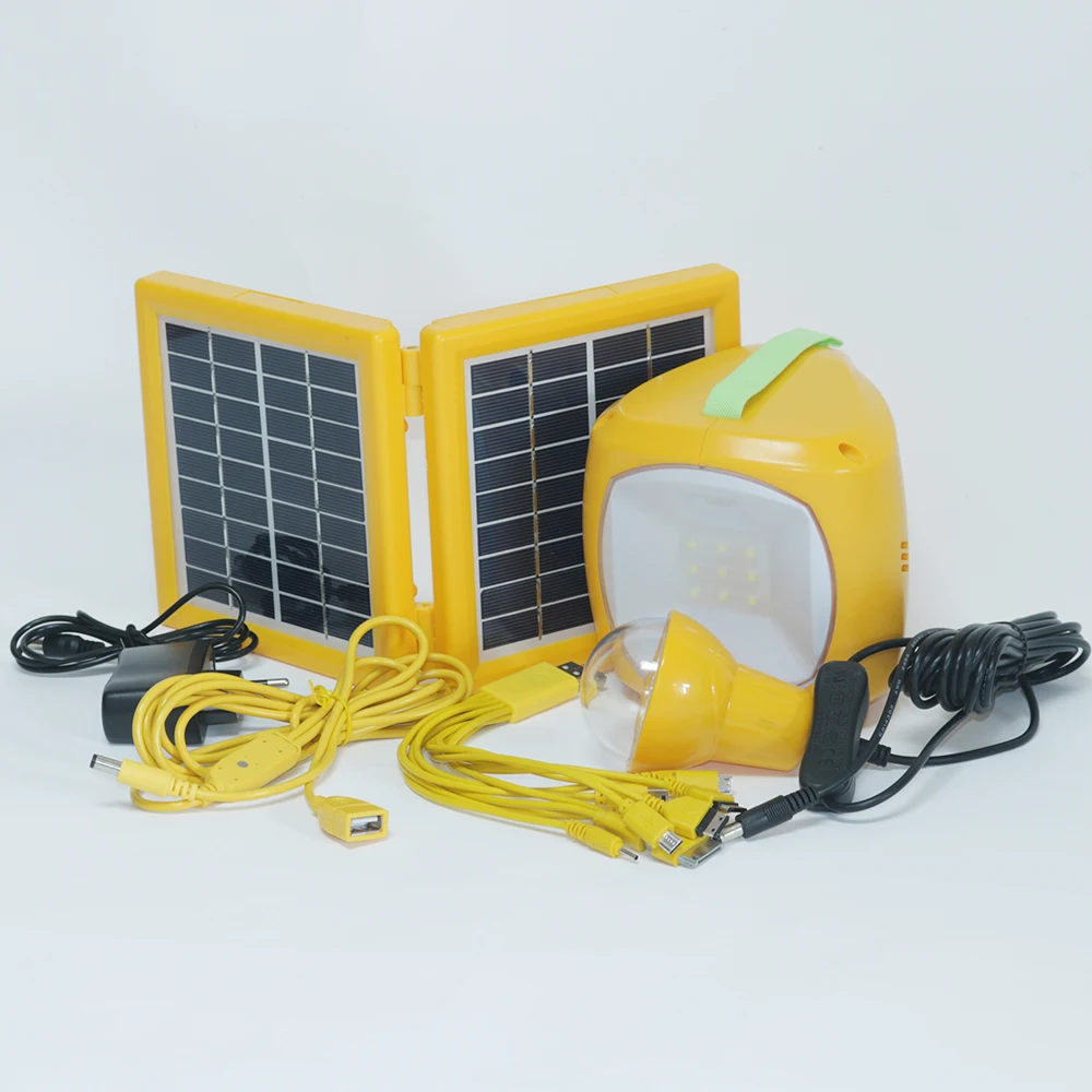 Портативный светодиодный фонарь для домашнего освещения аварийного освещения, солнечный походный комплект, Солнечный фонарь с выходом USB