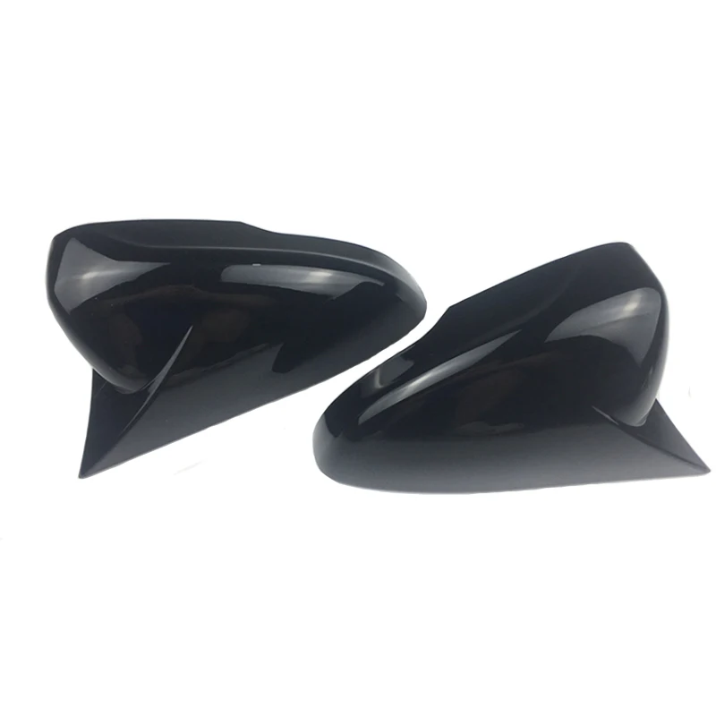 Carbon Fiber look Car 3M Style Paste Gloss black rearview side exterior mirror Cover fit for Ford Focus 2019 2020 MK4
