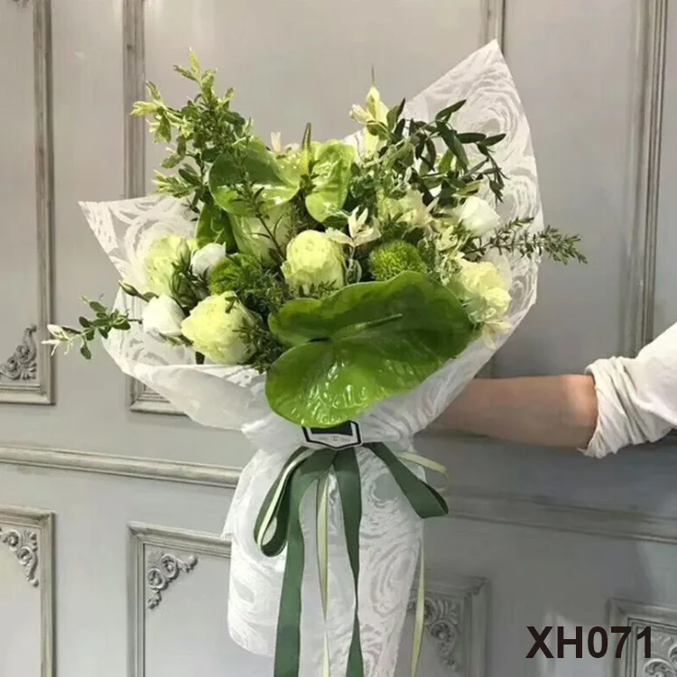 Color Polypropylene Staple Fiber Non Woven Fabric Colorful PP Acid Break Material  korean floral wrapping paper