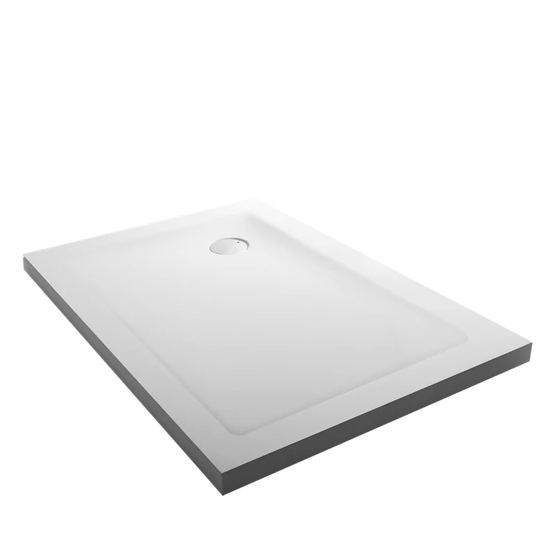 Polymable America High-Class Customizable OEM Logo Fiberglass Shower Tray with Drain Bathroom Customizable Tray Mould