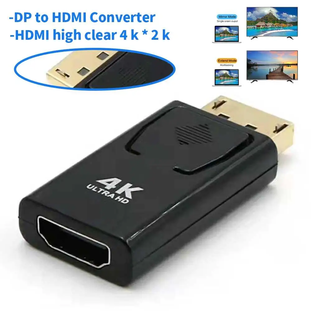 Переходник DP в HDMI 4K Displayport «штырь-гнездо» кабель-конвертер DisplayPort HDMI-адаптер для ПК