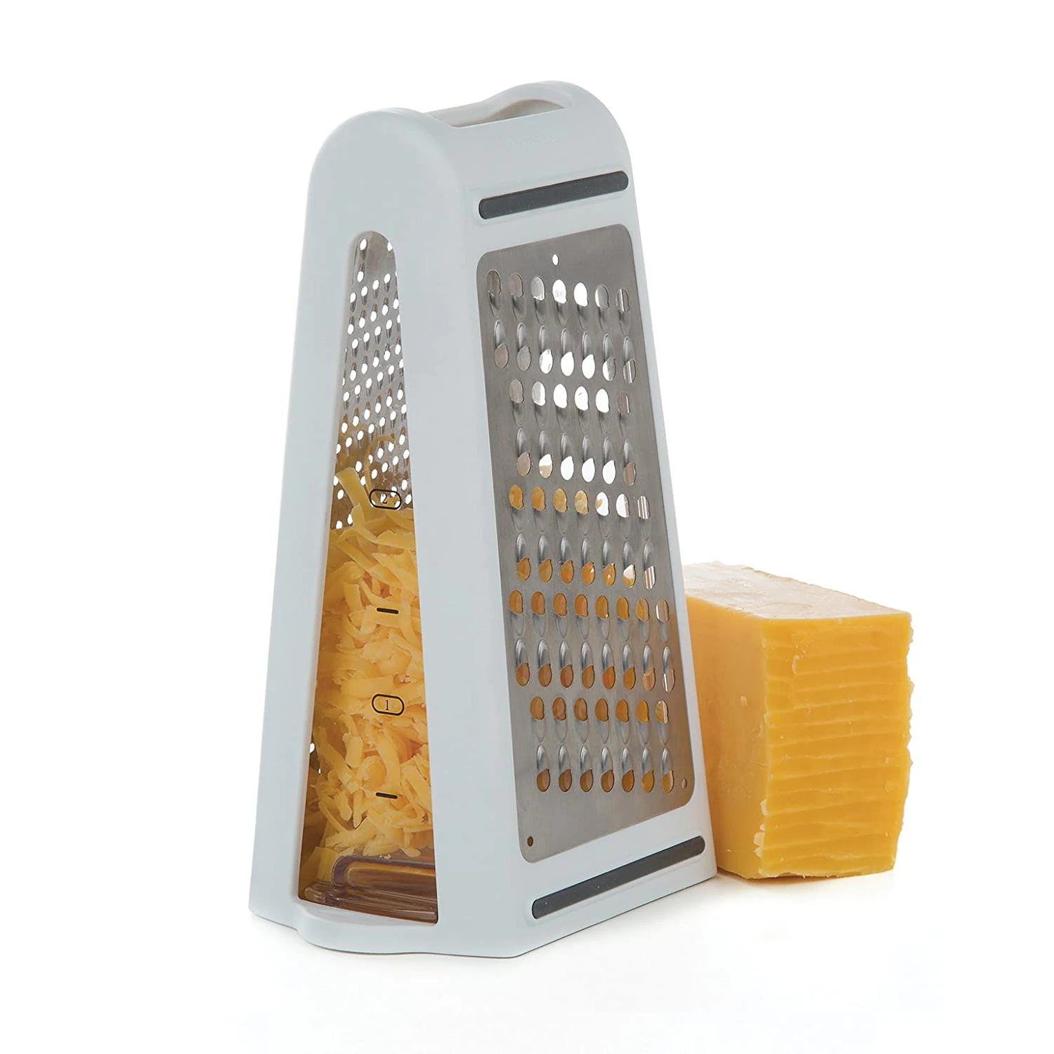 good quality 2-way grater with measure container kitchen tools for vegetables fruits