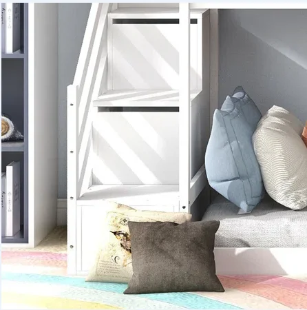 Cheap Factory Price Green Small Two Children Beds For Adults With Desk Loft Frame Folding Sofa Bunk Bed Plywood