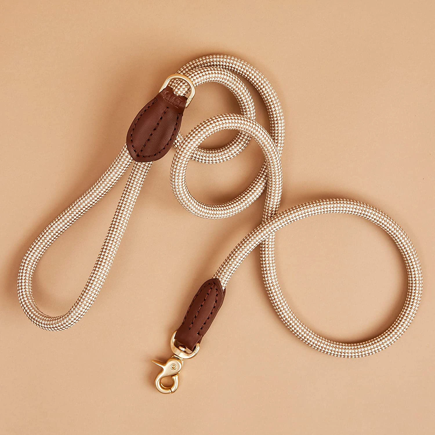 Wholesale High-end Custom Logo Luxury Tactical Braid Long Dog Training Leash Rope with Hardware Hook