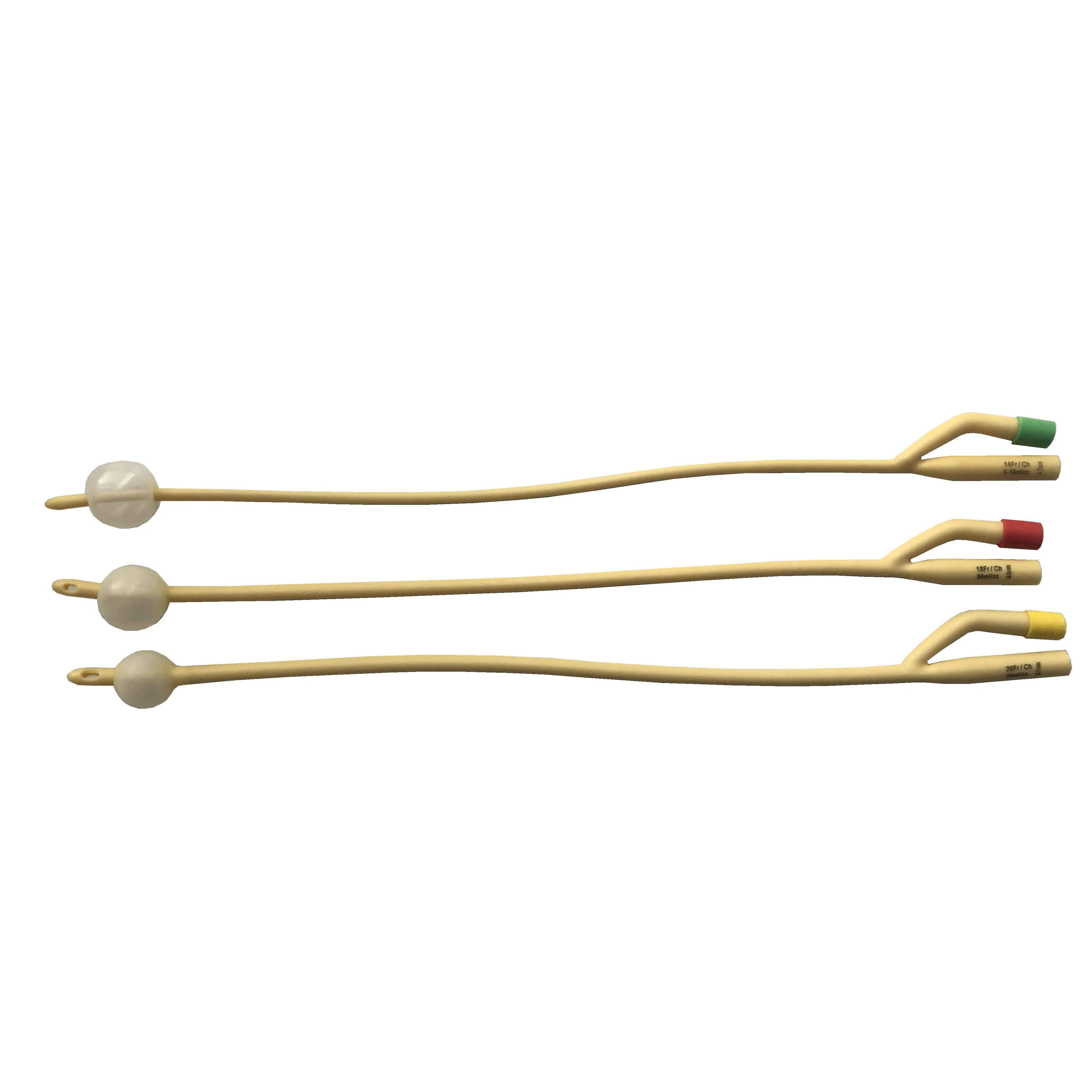 CE approved medical grade different sizes foley catheter produced by China manufacturer