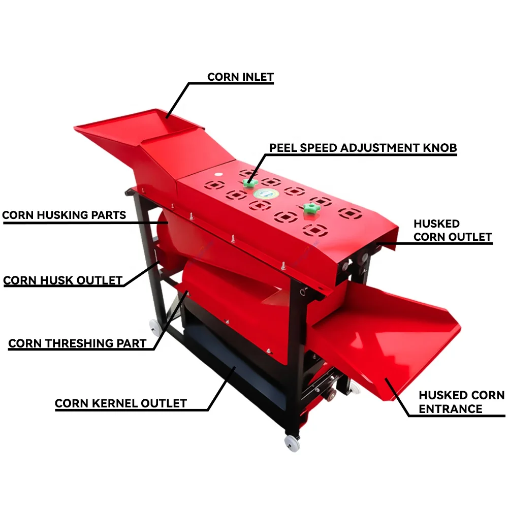Factory Sale Grain Maize Thresher Harvester Good Price Corn Maize Threshing Shelling Peeling Machine Small Corn Peeler Thresher