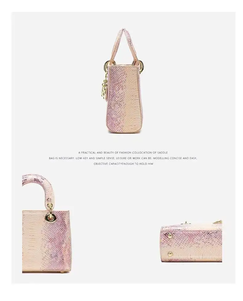 Custom Luxury Designer Fashion Genuine Leather Women Small Mini Lady Square Shoulder Handbag Bags Famous Brand